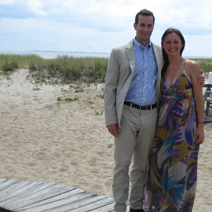 All dressed up on the beach
